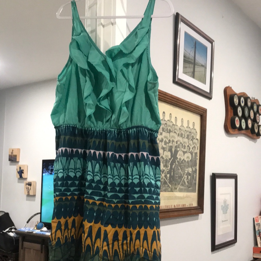 Turquoise patterned frock